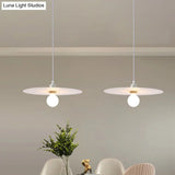 Macaron Pendant Light With Metal Disc Shade Multi Color Options And Single Bulb