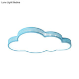Macaron Perforated Cloud Ceiling Lamp – Metal And Acrylic Flush Mount For Hallway Led Light