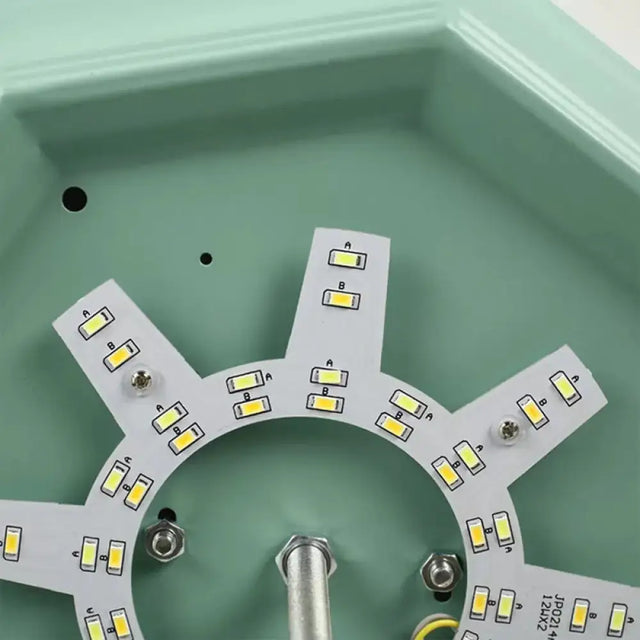 Macaron Style Flush Ceiling Light With Ridge Glass Dome Shape - Ideal For Balcony