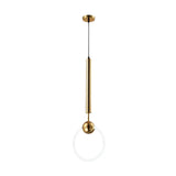 Modern Flute & Ring Pendant Light Macaron Style For Bedroom Metal Construction Single Head Hanging