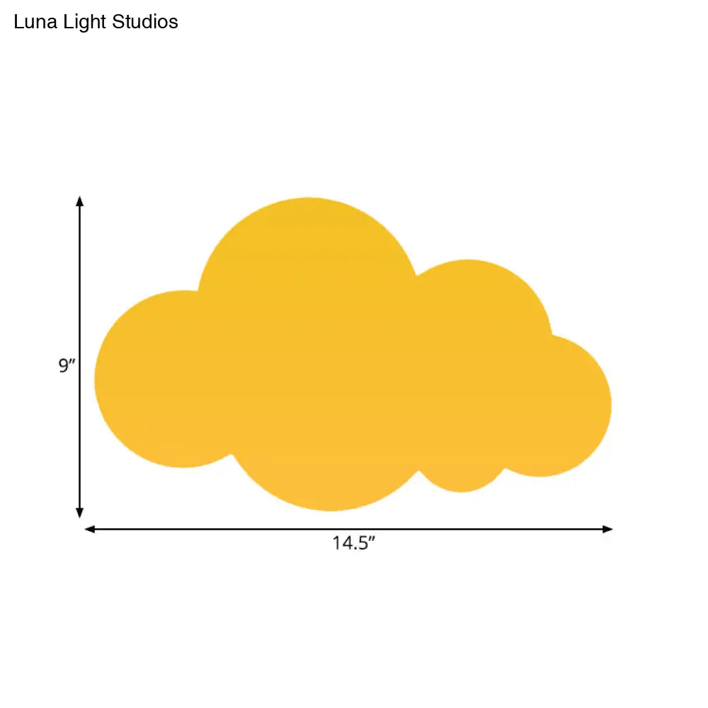 Macaron Style Led Wall Sconce For Kids Bedroom - Cloud Design