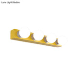 Macaron Style Metallic Vanity Light Fixture - Pink/Yellow 3/4 Lights For Bedroom Wall Lighting