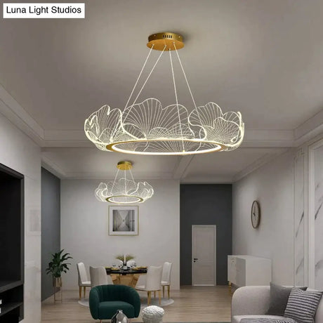 Mancos - Acrylic Leaves Led Modern Chandelier chandelier