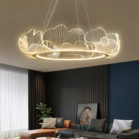 Mancos - Acrylic Leaves Led Modern Chandelier chandelier