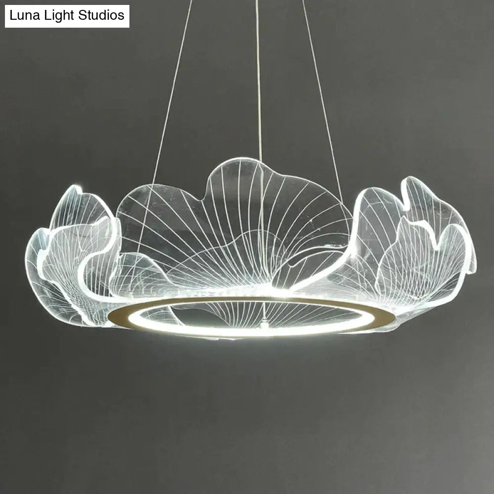 Mancos - Acrylic Leaves Led Modern Chandelier chandelier