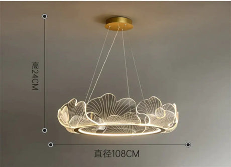 Mancos - Acrylic Leaves Led Modern Chandelier Dia108cm / Warm White chandelier