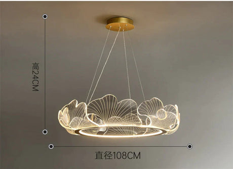 Mancos - Acrylic Leaves Led Modern Chandelier Chandelier