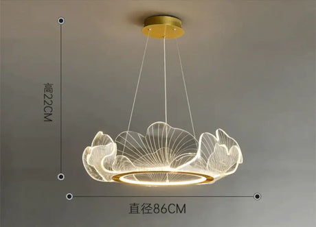 Mancos - Acrylic Leaves Led Modern Chandelier Dia86cm / Warm White chandelier