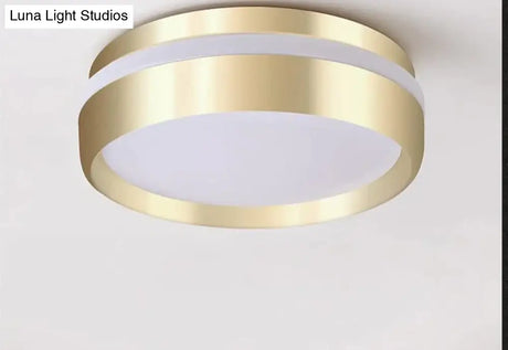 Mara-Modern Minimalist Gateway Round Gold LED Small Ceiling Lamp Ceiling