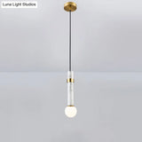 Marble Cylinder Pendant Light - Simple Suspension Fixture