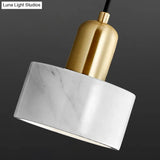 Marble Led Wall Light - Simplicity In Drum Shape