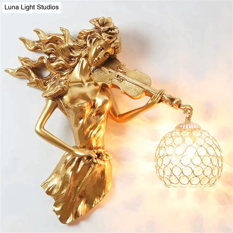 Maya | Crystal Wall Lamp Gold