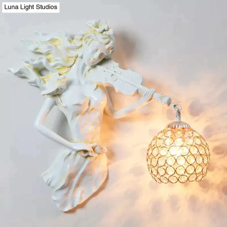 Maya | Crystal Wall Lamp White