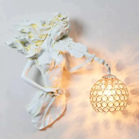 Maya | Crystal Wall Lamp White Wall Lamp