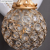 Metal And Crystal Deer Sconce Light With Traditional Design - Dome Wall Fixture