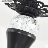 Metal Arm Chandelier With Swooping Design Traditional Pendant Light For Living Room 6/12/16 Lights