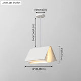 Metal Art Deco Pendant Light Fixture - Stylish Rectangle Design 1-Light