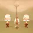 Metal Bunny Pendant Light With Fabric Shade - Adorable Pink Hanging Lights For Girls Bedroom 3 /