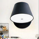 Metal Cone Wall Sconce - 1 Light In White/Warm With Pink Yellow And Black Accents / White