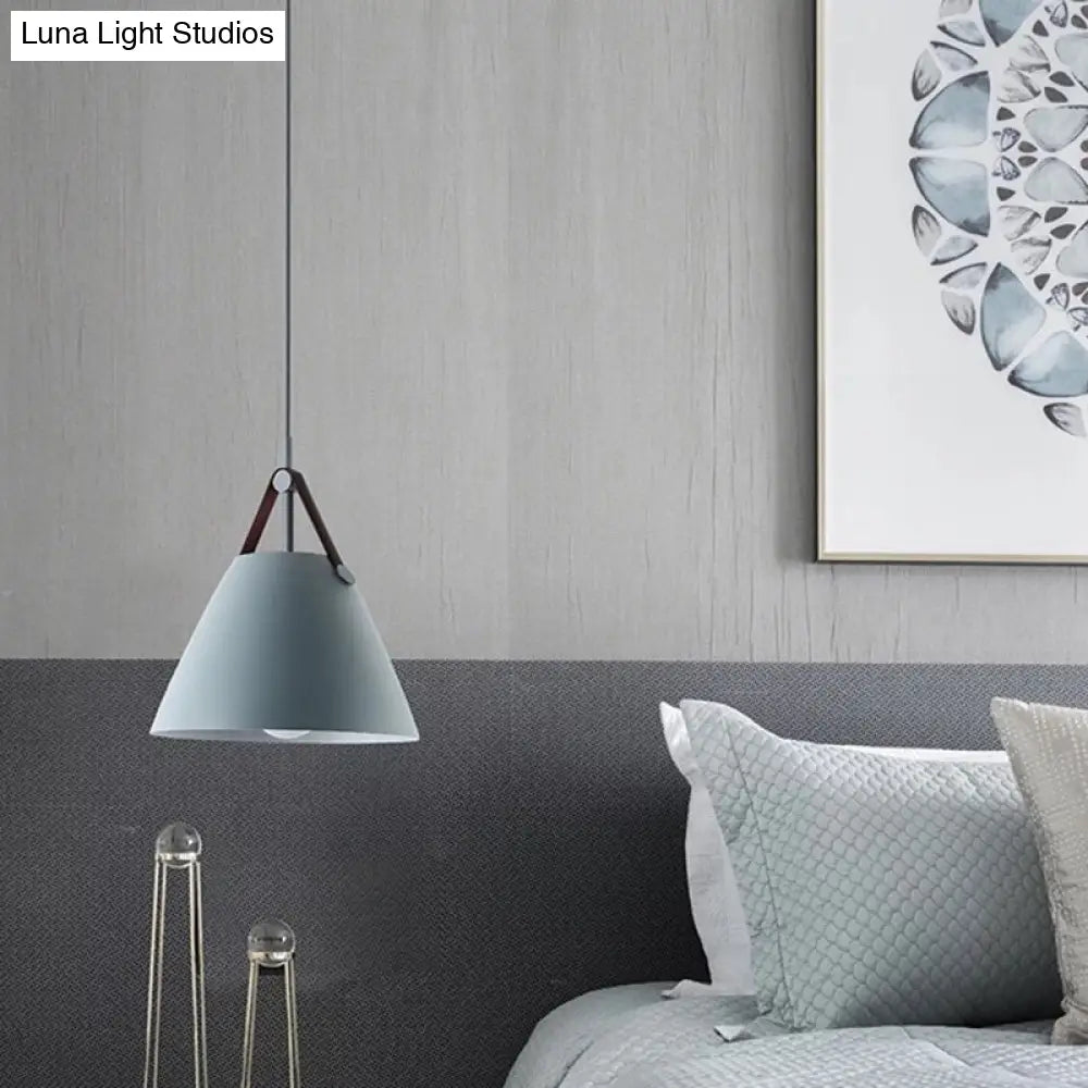 Metal Conical Suspension Pendant Ceiling Light - Minimalist Style For Living Room