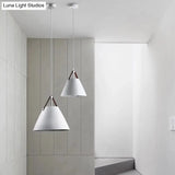 Metal Conical Suspension Pendant Ceiling Light - Minimalist Style For Living Room