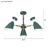 Metal Goblet Chandelier Loft Suspension Light For Baby Bedroom - Rotatable And Stylish Macaron