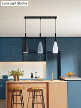 Metal Goblet Shade Hanging Light - Macaroon Style 3 Lights Perfect For Dining Room And Foyer