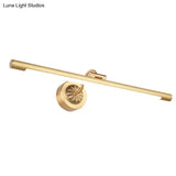 Metal Led Picture Light Traditional Vanity Sconce With Swing Arm - Ideal For Bathrooms