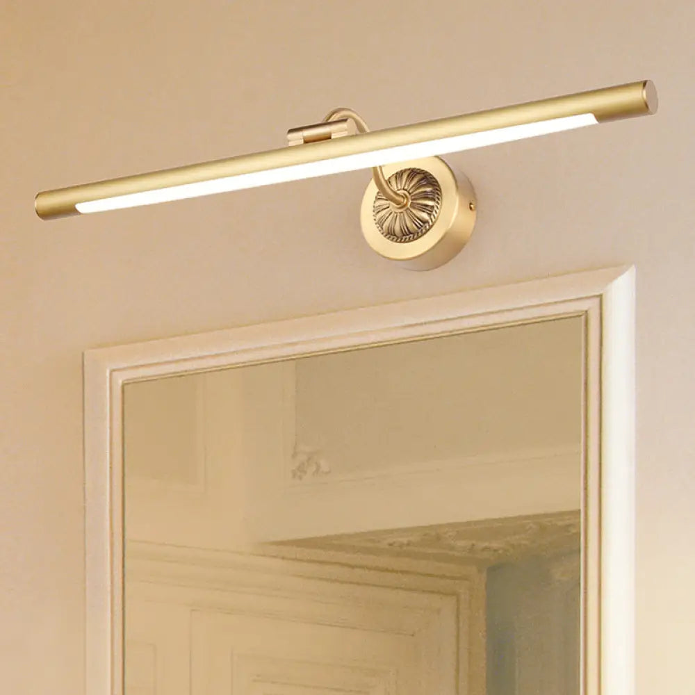 Metal Led Picture Light Traditional Vanity Sconce With Swing Arm - Ideal For Bathrooms Bronze / 17