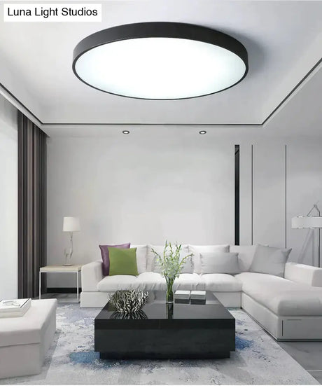 Metal Modern Led Ceiling Light Black&White Simple Chandelier Lamp For Living Room Bedroom Dining