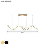 Metal Multi-Pendant Black/Gold Led Ceiling Light In Warm/White