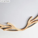 Metal Nordic Flush Mount Spotlight With Antlers - Round 1 - Light Light