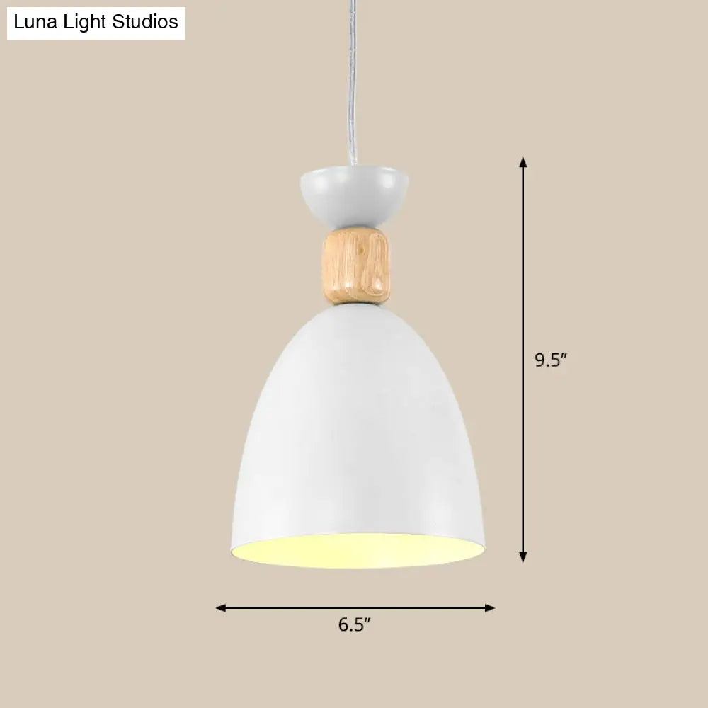 Metal Nordic-Style Down Lighting Pendant For Bell Dining Room With Single Bulb