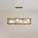 Metal Pendant Light With Milk Glass Shade For Industrial Dining Rooms 6 / Gold