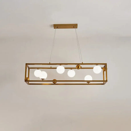 Metal Pendant Light With Milk Glass Shade For Industrial Dining Rooms 6 / Gold