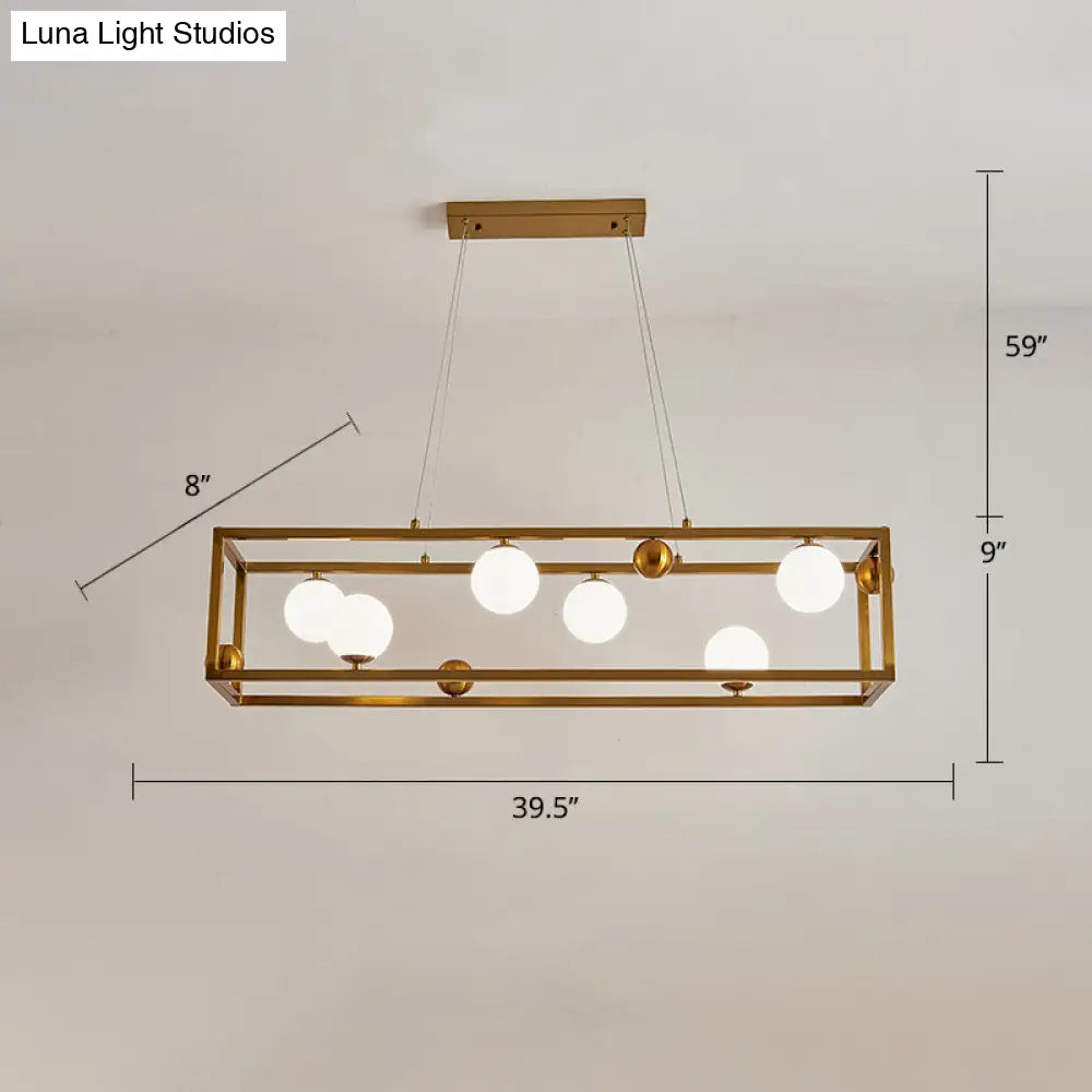 Metal Pendant Light With Milk Glass Shade For Industrial Dining Rooms
