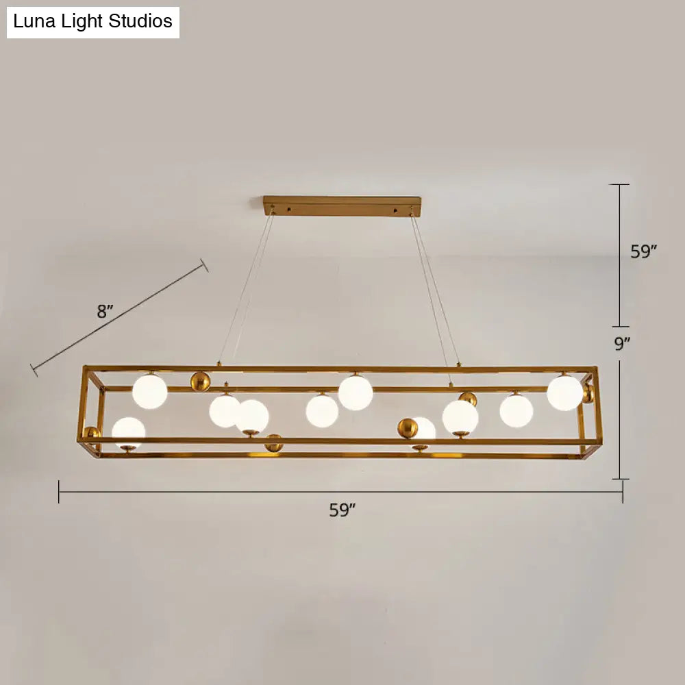 Metal Pendant Light With Milk Glass Shade For Industrial Dining Rooms
