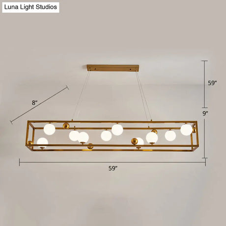 Metal Pendant Light With Milk Glass Shade For Industrial Dining Rooms