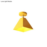 Metal Pyramid Ceiling Light For Modern Kid’s Bedroom