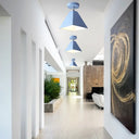 Metal Pyramid Ceiling Light For Modern Kid’s Bedroom Blue