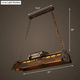 Metal Shade 4-Light Prism Island Pendant For Restaurant Decor