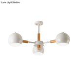 Metal Sphere Hanging Lamp With 3 Lights - Simple Style For Dining Room