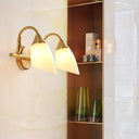 Metal Vanity Sconce Light - Traditional Brass Dome Bathroom Wall Fixture (2/3 Heads) 2 /