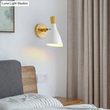 Metal Wood Horn Wall Lamp - Macaroon 1 Light For Living Room & Child Bedroom