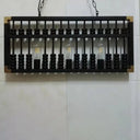 Metallic 3-Head Abacus Pendant Light For Restaurants And Decor Black