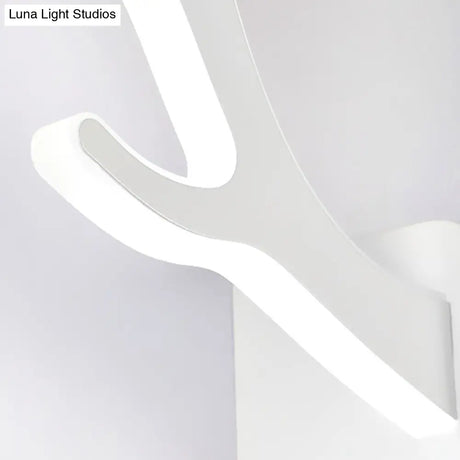 Metallic Antler Sconce Led Wall Lamp For Bedroom
