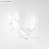 Metallic Antler Sconce Led Wall Lamp For Bedroom
