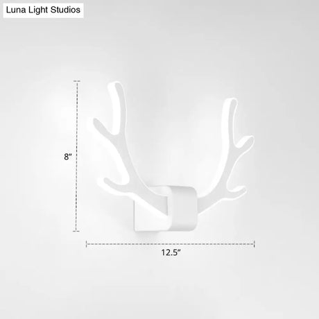 Metallic Antler Sconce Led Wall Lamp For Bedroom