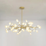 Metallic Branch Chandelier Light Simplicity Led Pendant Fixture For Living Room 54 / Gold A
