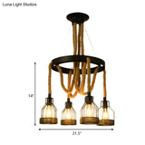 Metallic Chandelier - 4/6/14 Lights Circular Design Black Perfect For Restaurants And Ceilings